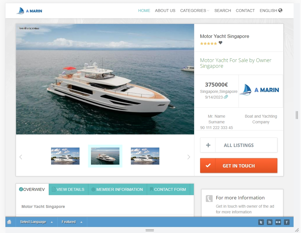 Marine ,  Boat and Yacht Builders Website en detail