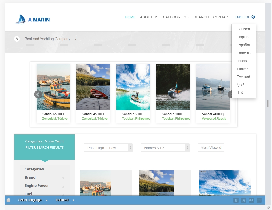 Marine ,  Boat and Yacht Builders Website en home