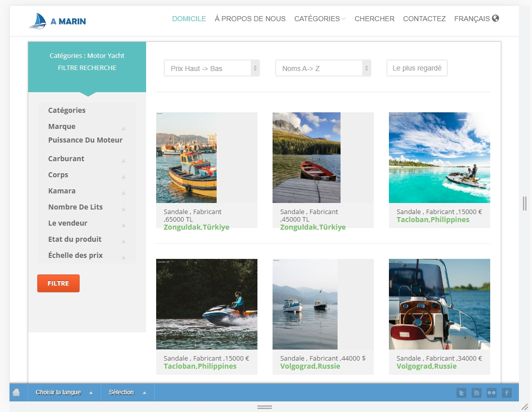 Site Web des fabricants de bateaux et de yachts fr home 2