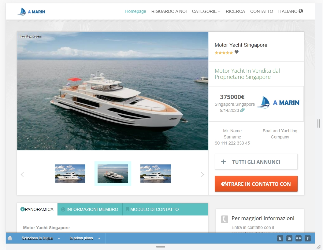 Sito web dei produttori di barche e yacht it detail