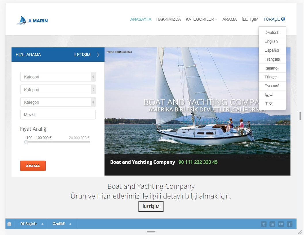 Tekne ve Yat Üreticileri Web Sitesi tr home